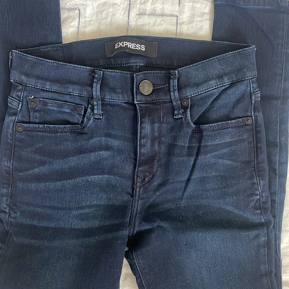 ♥️Express♥️Women's Dark Blue Jeans,
Size (OR) - Picture 4 of 11